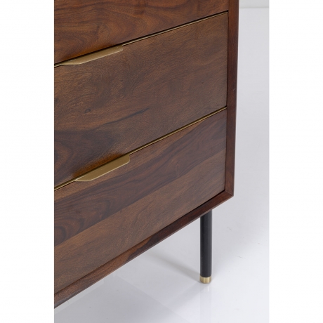 Комод высокий Ravello, коллекция "Равелло" 65*114*40, Палисандр, МДФ, Сталь, Коричневый